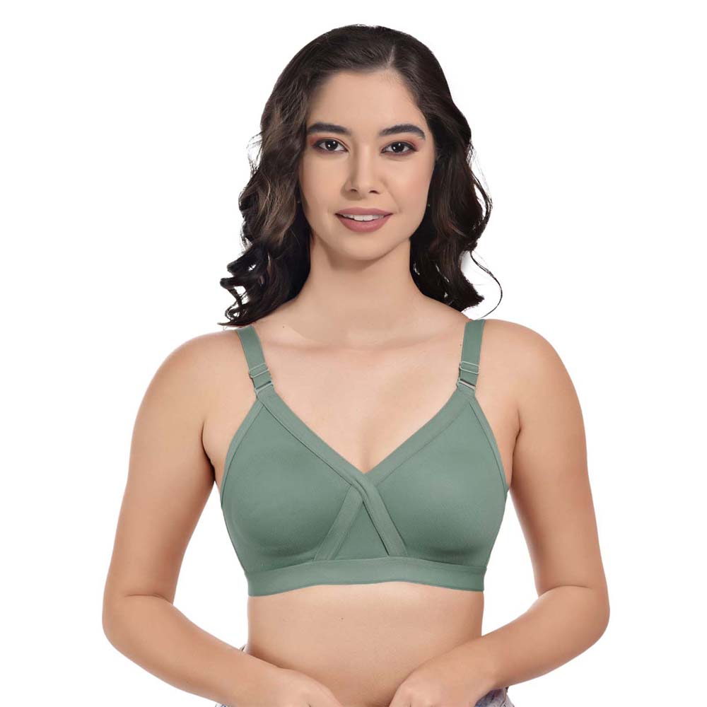 Cross Non Padded Bra For Womens & Girls Pack of 3